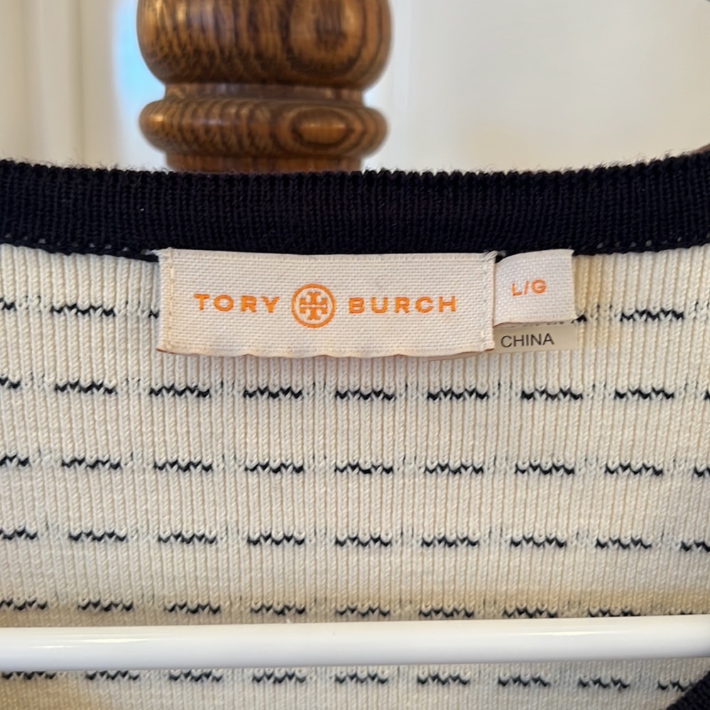 Tory Burch White and Black Cardigan - Picture 2 of 4